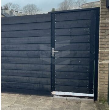 Deur Bevelsiding vuren 1000x1800 frame tbv slot (Linksdr) (dub) ZWART