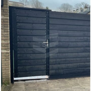 Deur Bevelsiding vuren 1000x1800 frame tbv slot (Rechtsdr) (dub) ZWART